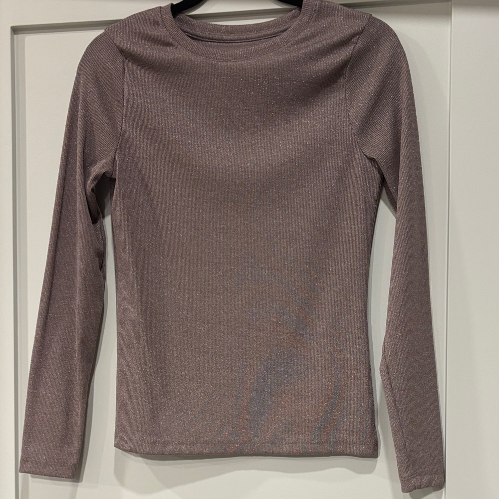 a new day Long Sleeve Top in Shimmering Mauve